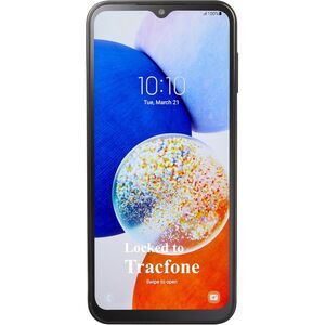 Tracfone Samsung Galaxy A14 5G 64GB+4GB 6.6" Dual-SIM Locked Smartphone - Black